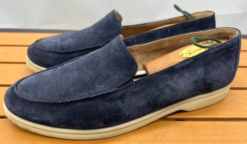 Paul Green Selby Women's Sz US 8.5 UK 6 Shoes Loafers Space Suede Navy Blue
